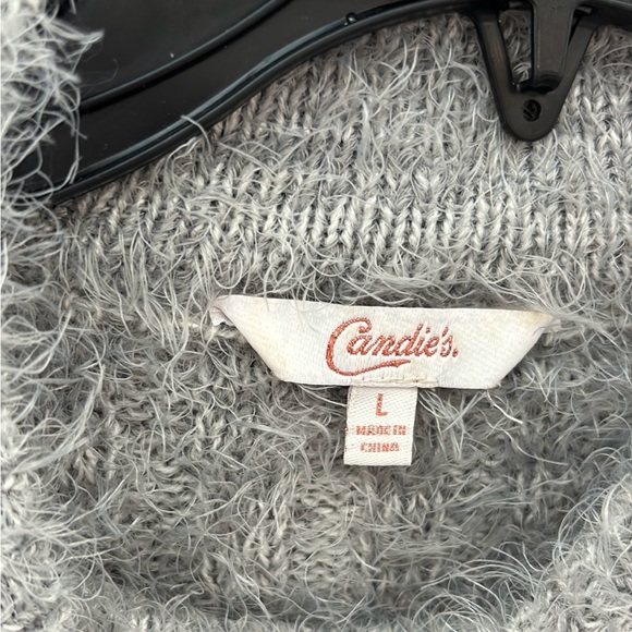 Candies Soft Fluffy Silver Grey Size Large Sweater. Excellent Quality & Comfort - Picture 13 of 13